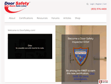 Tablet Screenshot of doorsafety.com